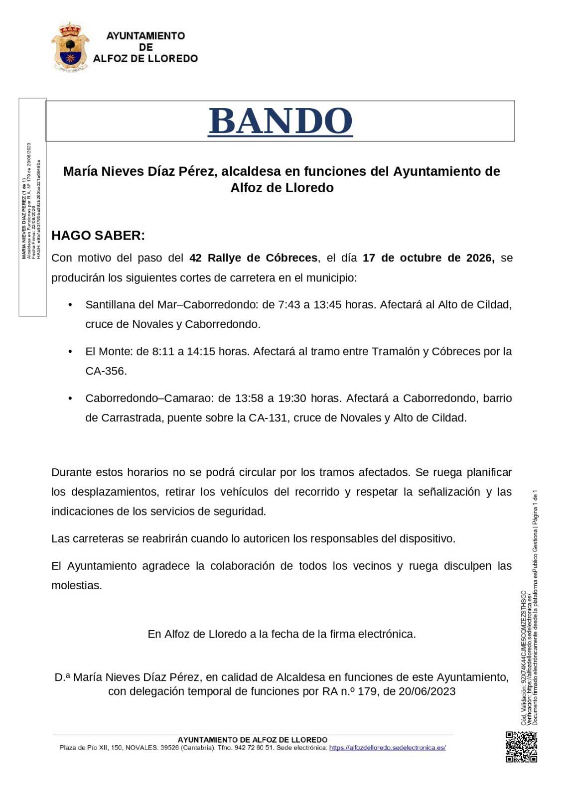 Bando: Rallye de Cóbreces